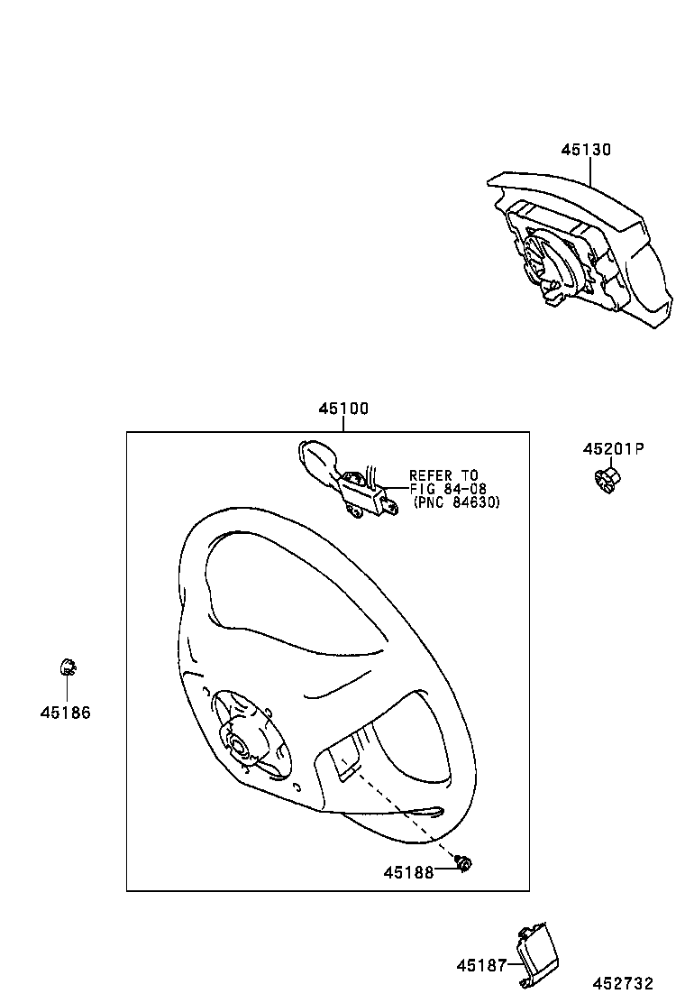 45100-06331-B3 WHEEL ASSY, STEERING product image