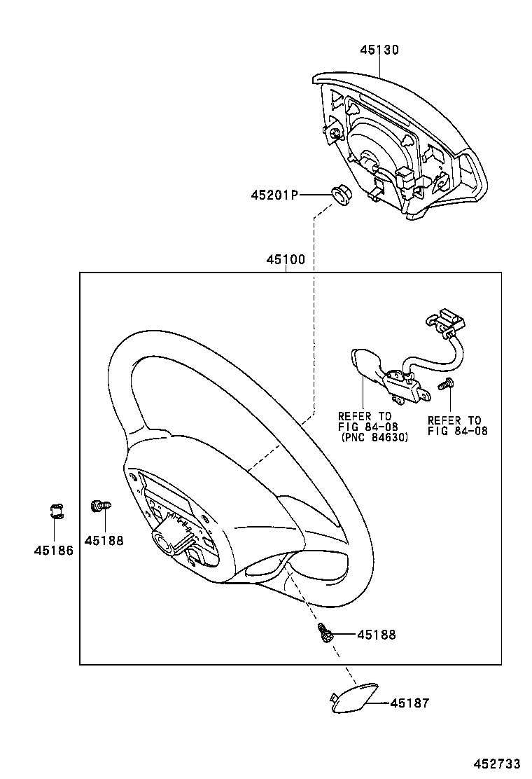 45100-06331-B3 WHEEL ASSY, STEERING product image