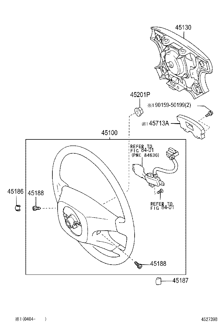 45186-58010-B2 COVER, STEERING WHEEL, LOWER NO.2 product image