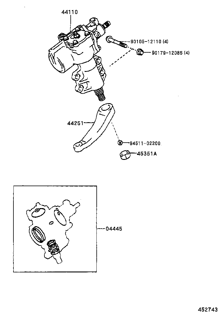 45450-69155 ROD ASSY, STEERING RELAY product image