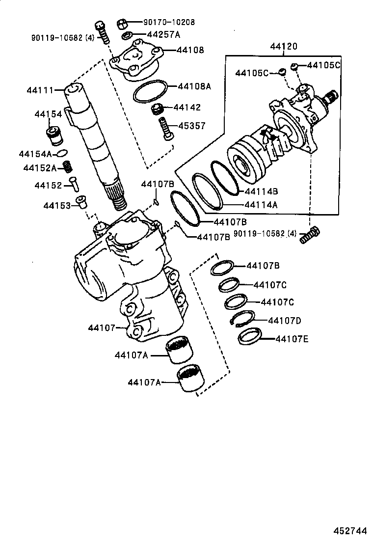 45450-69155 ROD ASSY, STEERING RELAY product image