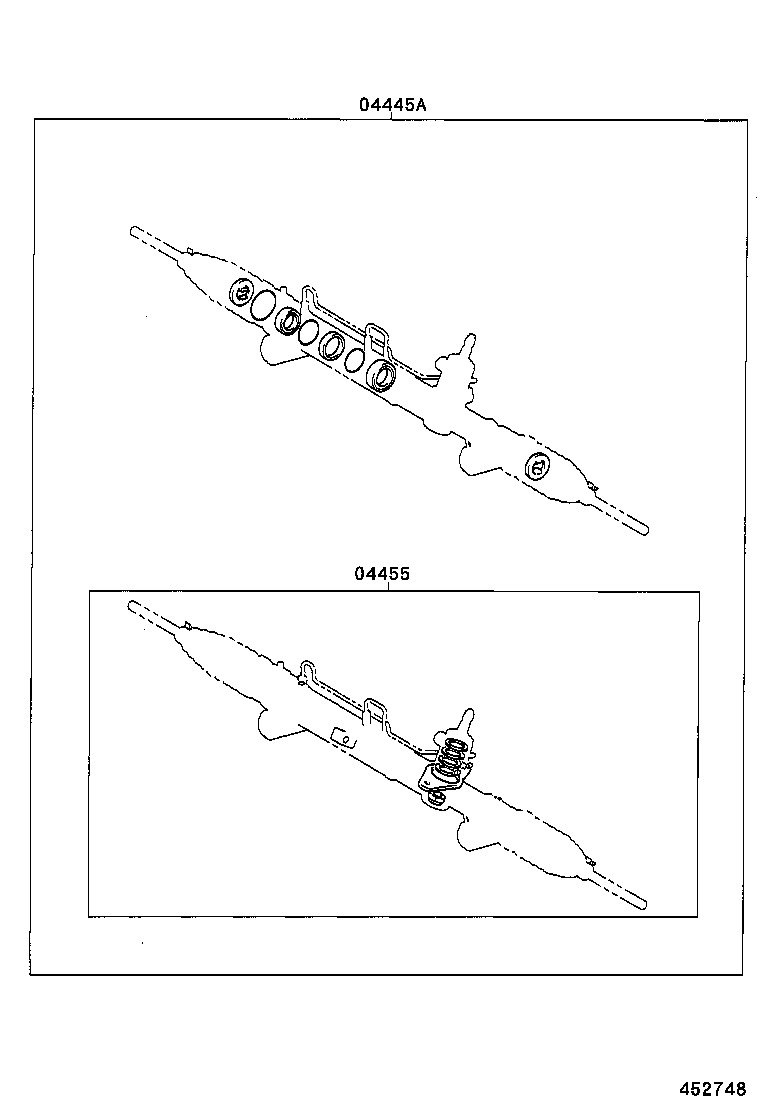 04455-06050 GASKET KIT, POWER STEERING CONTROL VALVE OVERHOLE product image