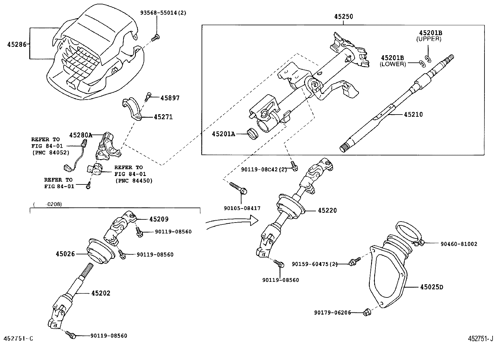 Toyota 45286-33930-B0 COVER, STEERING COLUMN