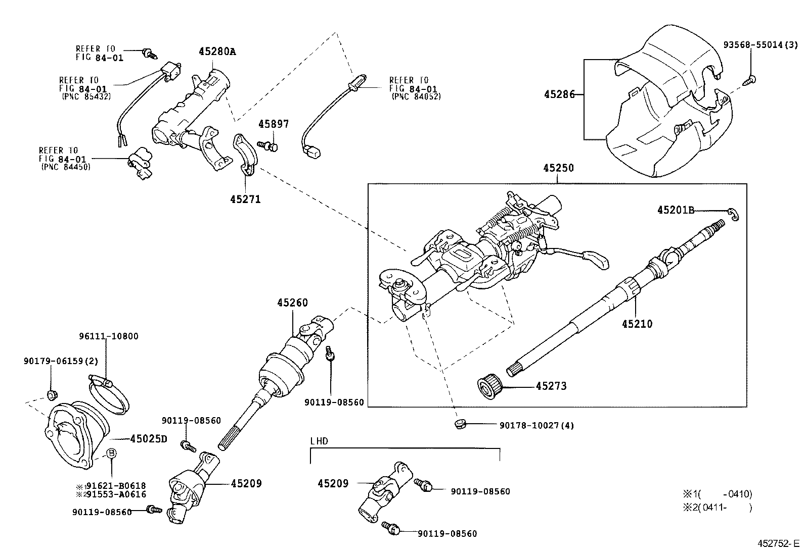 45025-53010 COVER SUB-ASSY, STEERING COLUMN HOLE, NO.1 product image