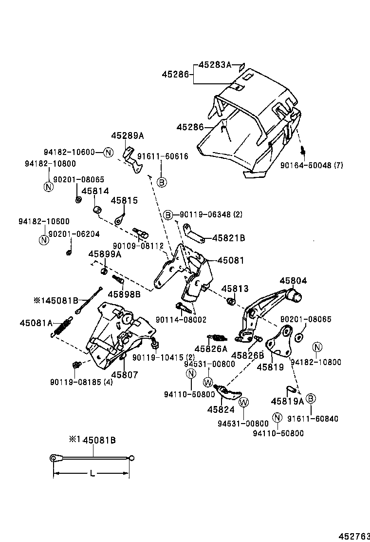 45280-27160 BRACKET, STEERING COLUMN, UPPER product image