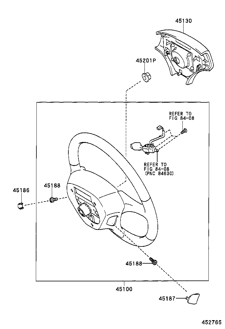 45100-06451 WHEEL ASSY, STEERING product image