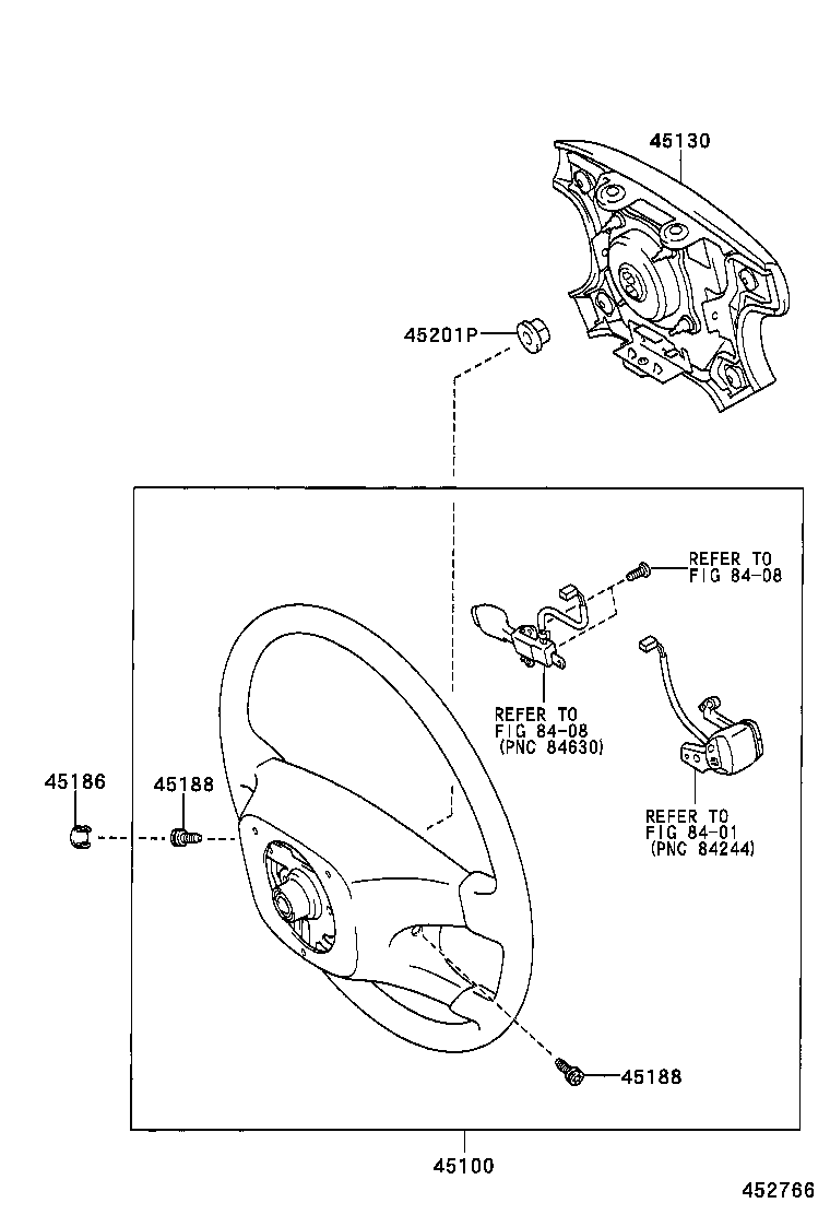 45100-06451 WHEEL ASSY, STEERING product image