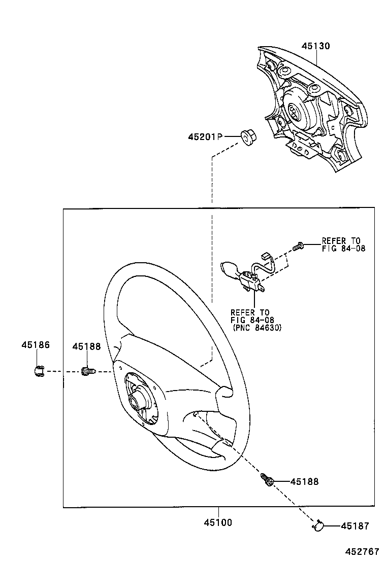 45100-06451 WHEEL ASSY, STEERING product image