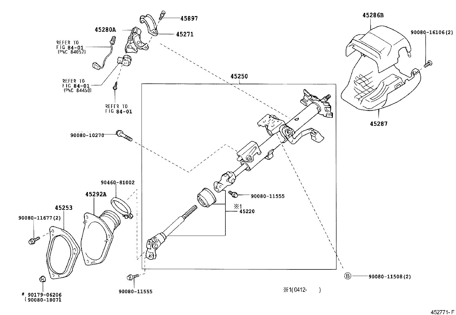 Toyota 45287-06120-B0 COVER, STEERING COLUMN, LWR