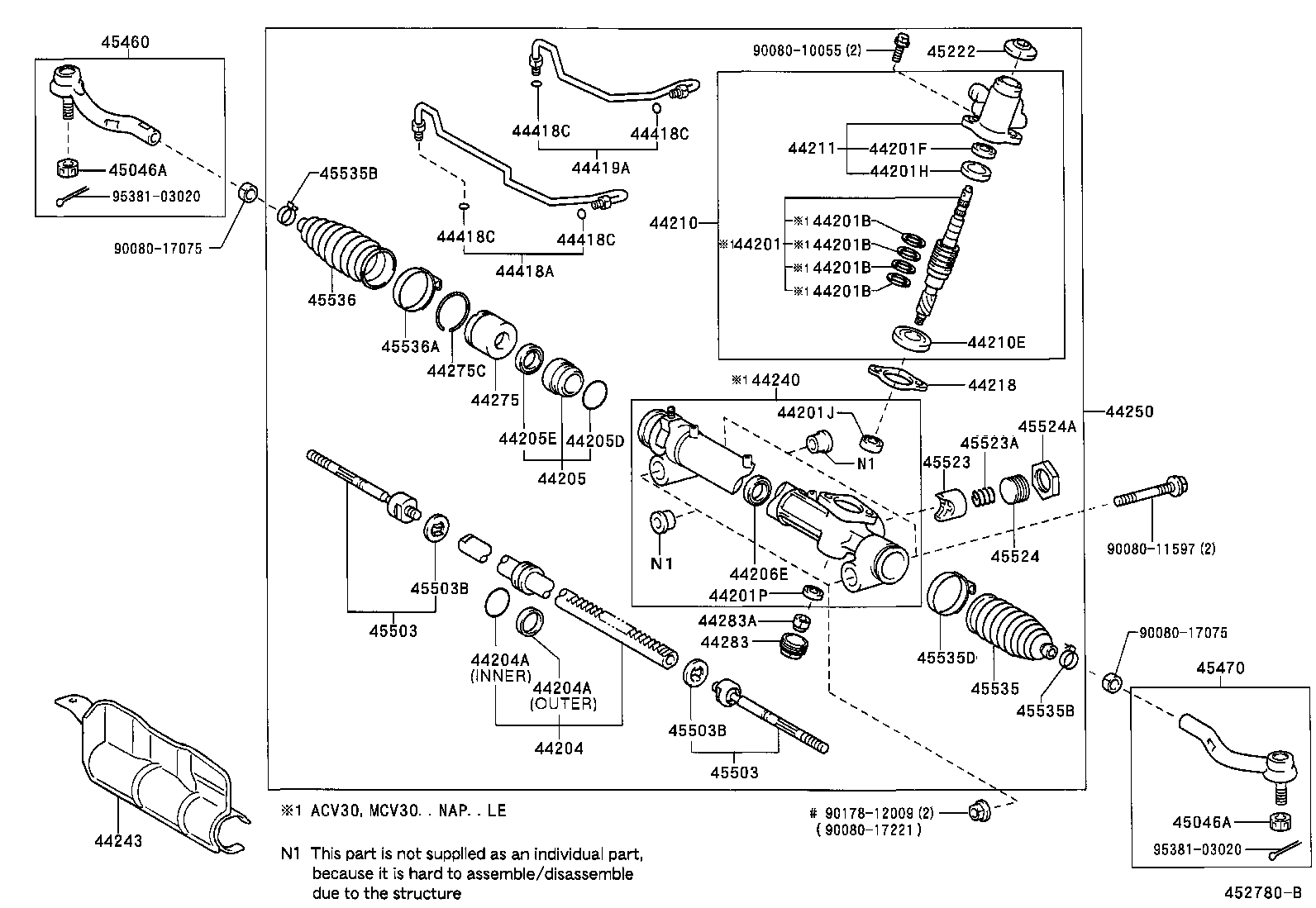 Toyota 44419-06030 TUBE, STEERING LEFT TURN PRESSURE