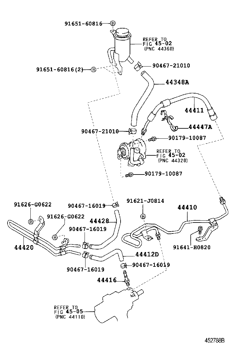 44348-35230 HOSE, OIL RESERVOIR TO PUMP, NO.1 product image