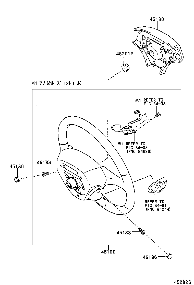 45130-33360-C0 BUTTON ASSY, HORN product image