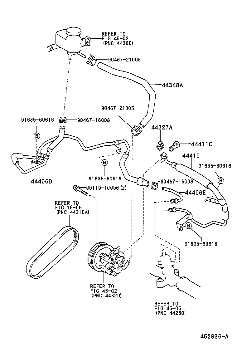 44348-32250 HOSE, OIL RESERVOIR TO PUMP, NO.1 product image