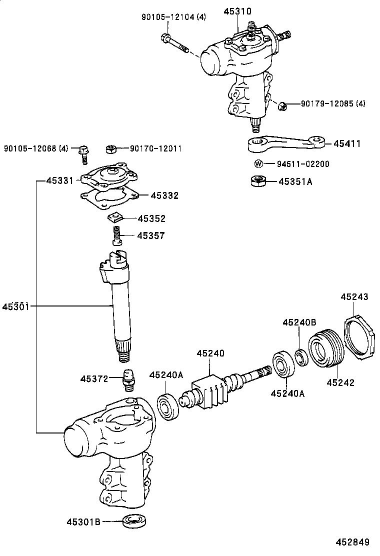 45450-69175 ROD ASSY, STEERING RELAY product image