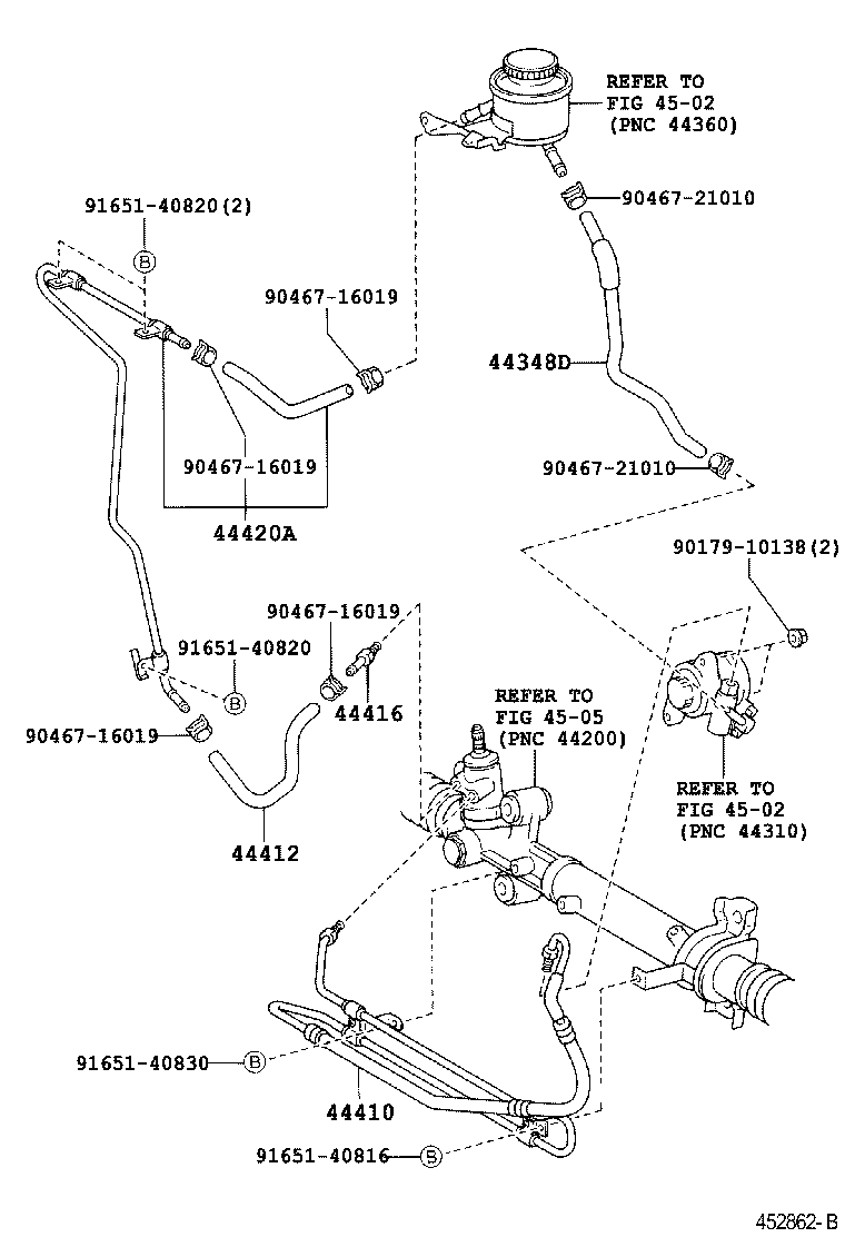 44348-26280 HOSE, OIL RESERVOIR TO PUMP, NO.2 product image