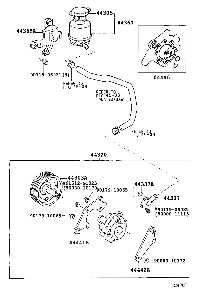 44303-06010 SHAFT SUB-ASSY, W/PULLEY product image