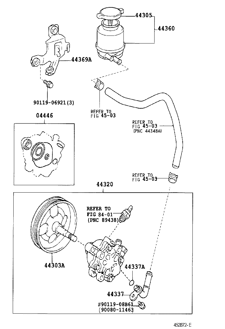 44303-06010 SHAFT SUB-ASSY, W/PULLEY product image
