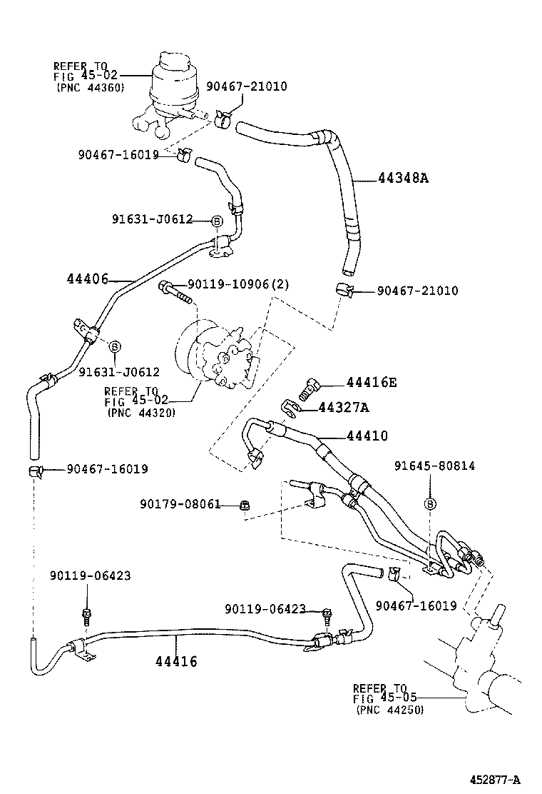 44348-33160 HOSE, OIL RESERVOIR TO PUMP, NO.1 product image