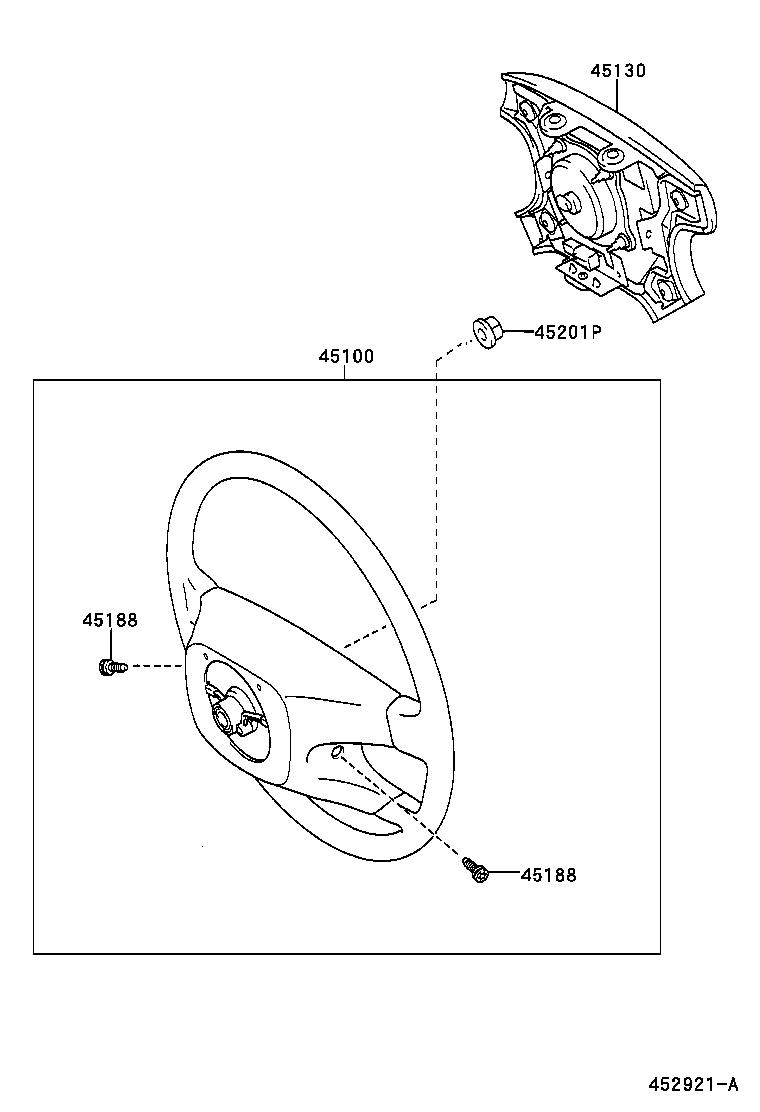 45130-1A270-B0 BUTTON ASSY, HORN product image