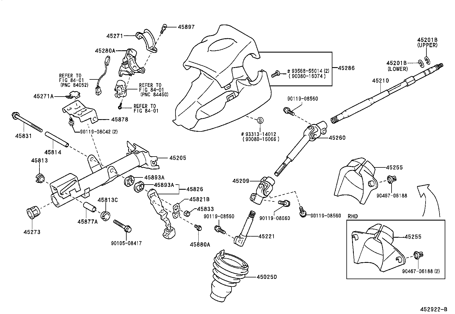 45025-52011 COVER SUB-ASSY, STEERING COLUMN HOLE, NO.1 product image