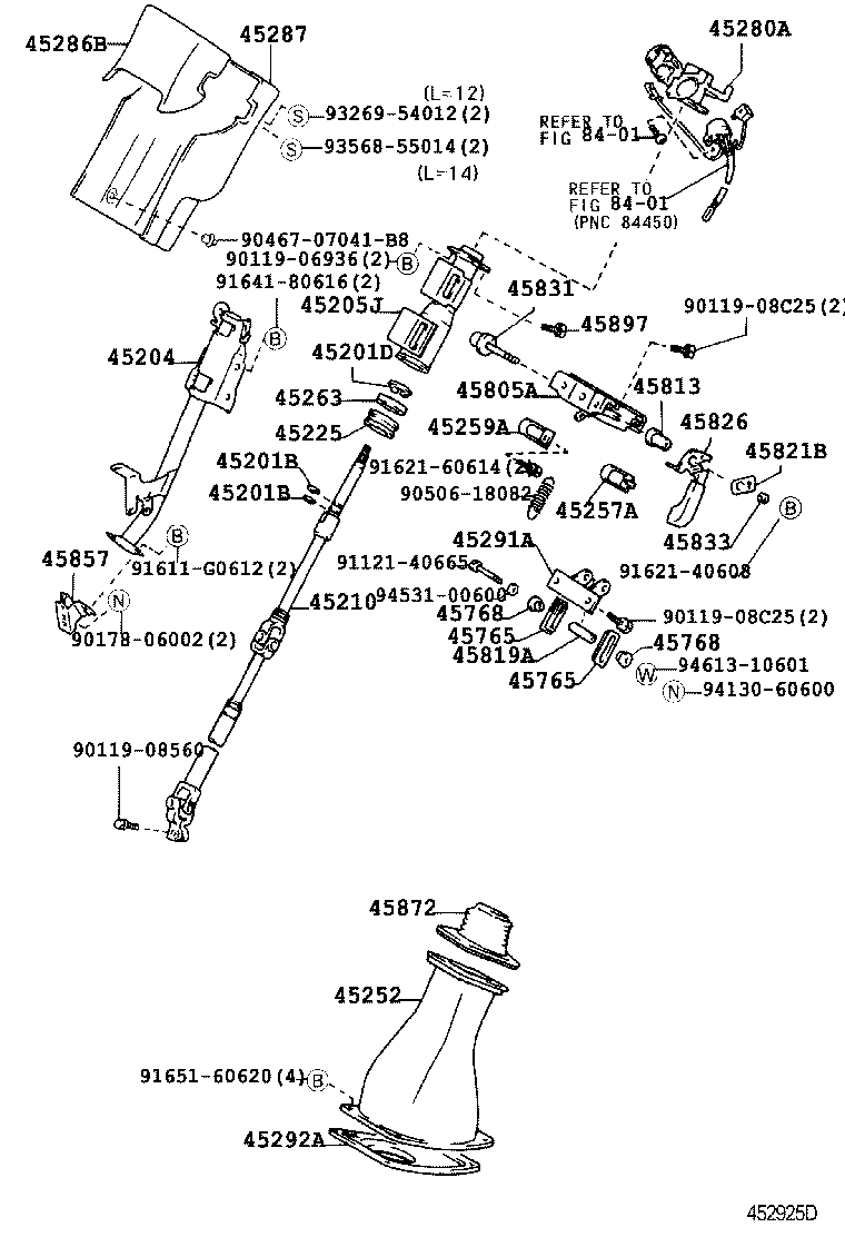 45210-37290 SHAFT ASSY, STEERING MAIN product image