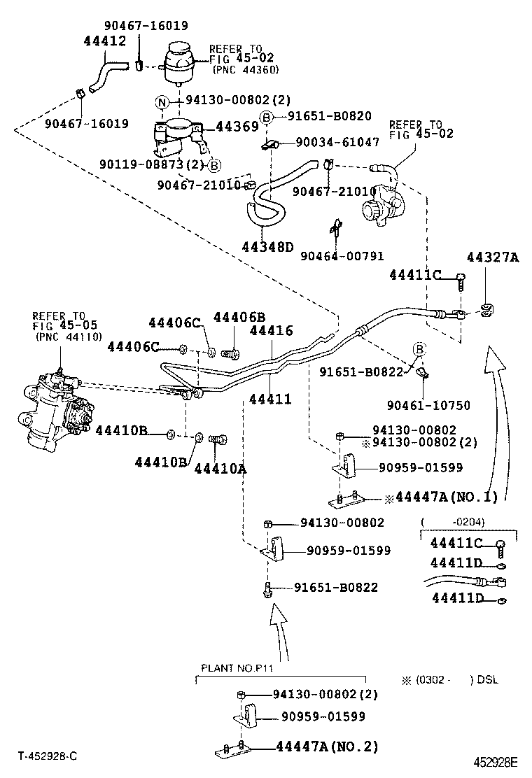 90461-10832 GASKET, PRESSURE PORT, NO.2 product image