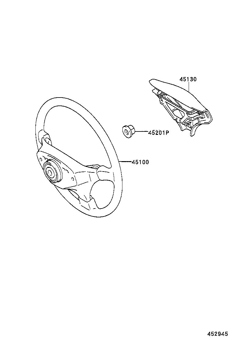 45100-02090-B3 WHEEL ASSY, STEERING product image