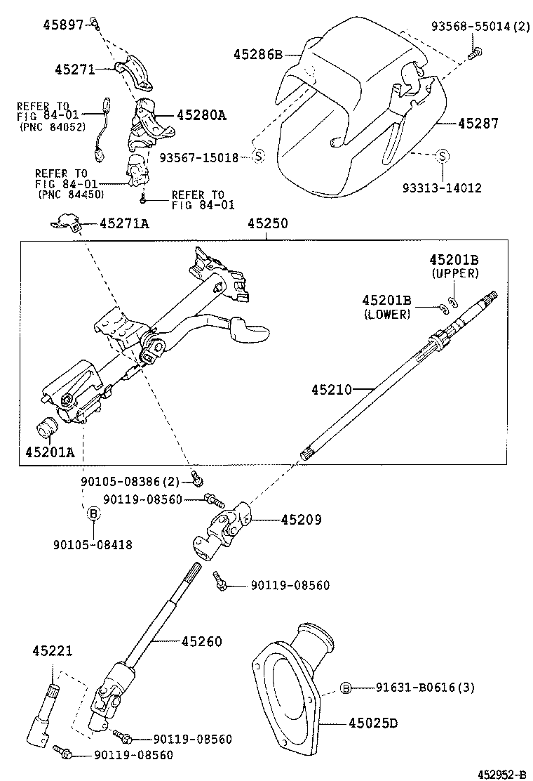 45221-28080 SHAFT, STEERING INTERMEDIATE product image