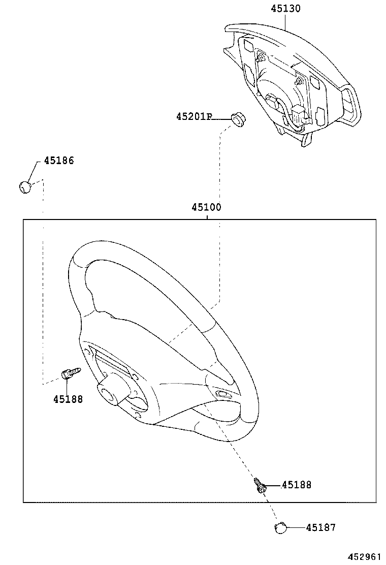 45100-28440 WHEEL ASSY, STEERING product image