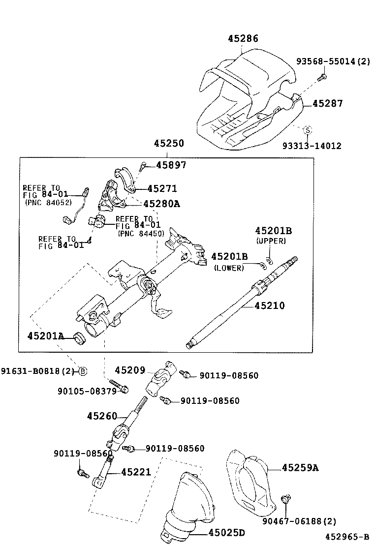 45025-02020 COVER SUB-ASSY, STEERING COLUMN HOLE, NO.1 product image