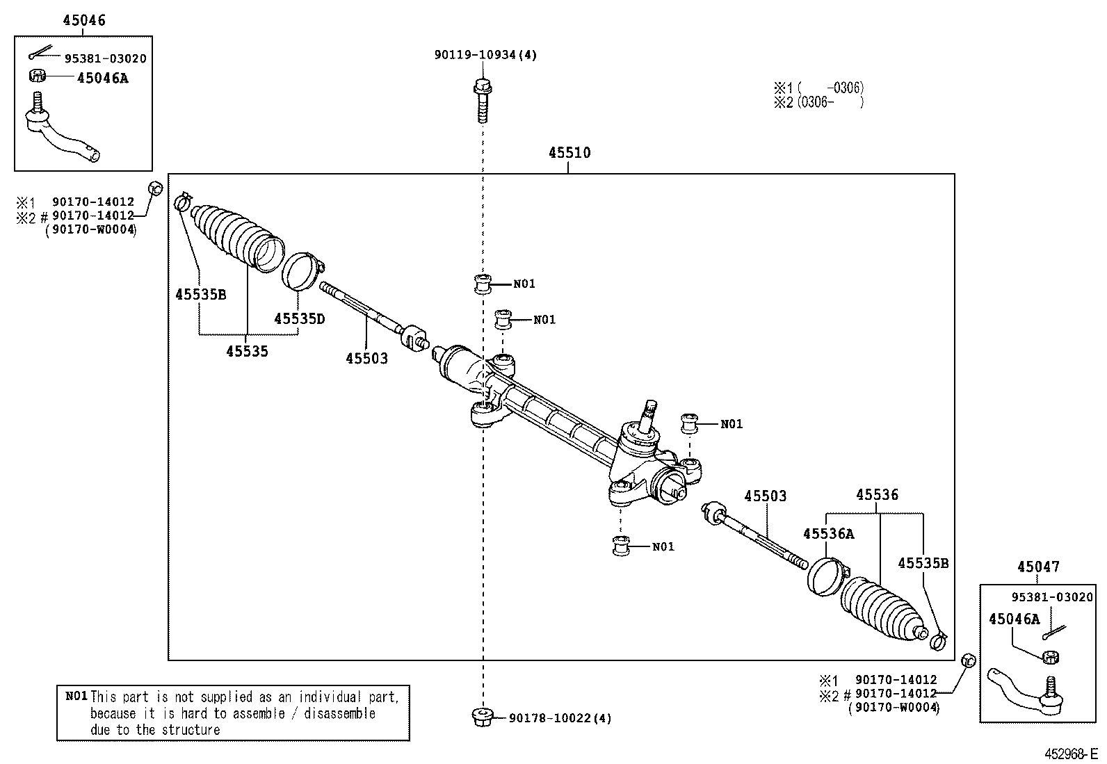 45510-02050 GEAR ASSY, STEERING product image