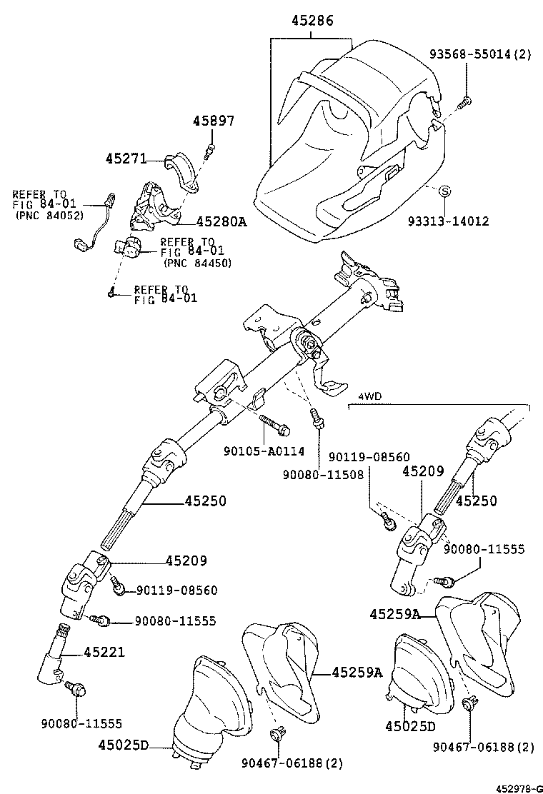 Toyota 45209-02060 YOKE SUB-ASSY, STEERING SLIDING