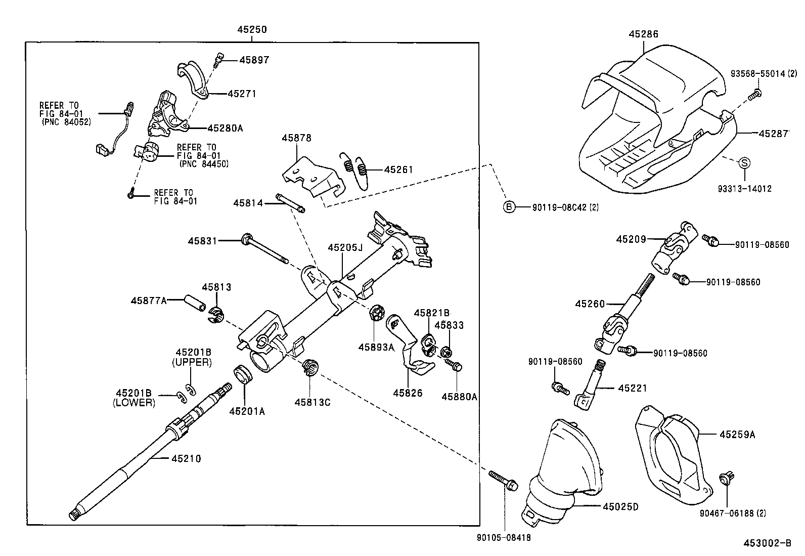 45025-02020 COVER SUB-ASSY, STEERING COLUMN HOLE, NO.1 product image