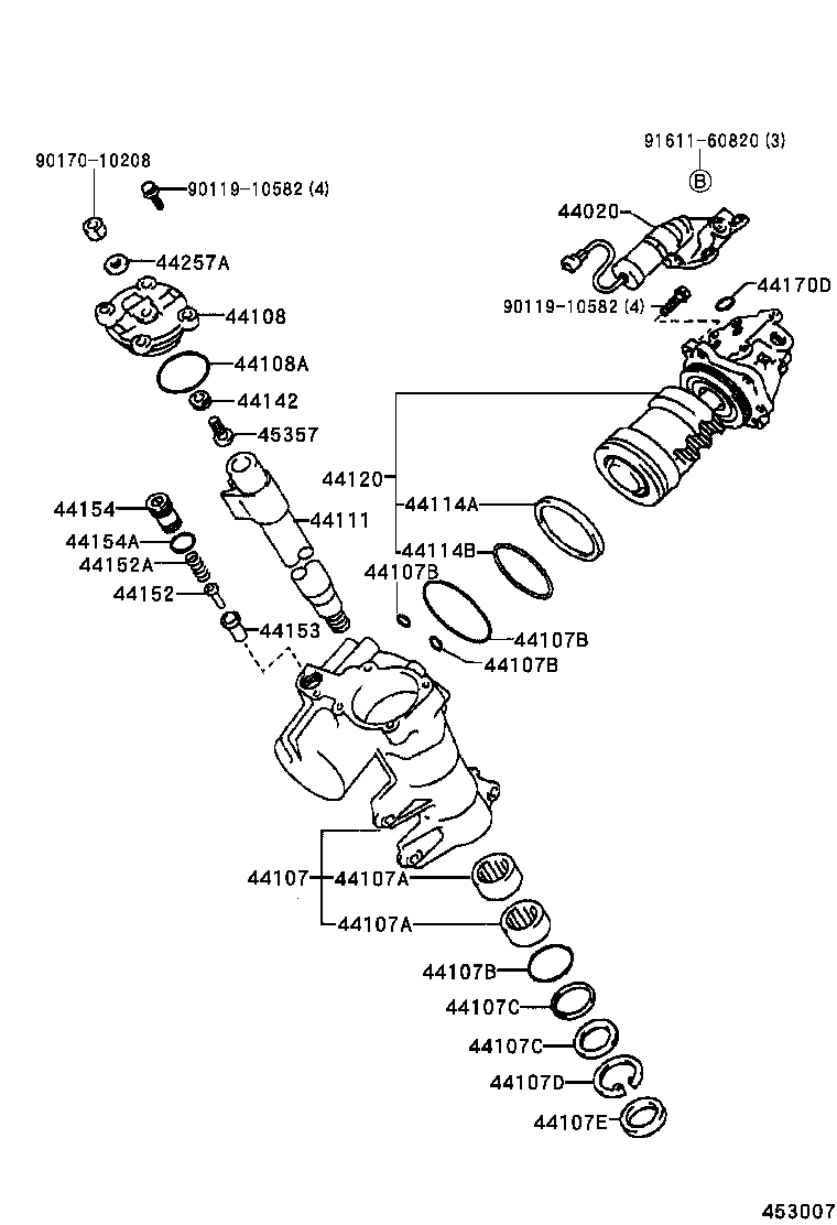 04445-30140 GASKET KIT, POWER STEERING GEAR(FOR RACK & PINION) product image