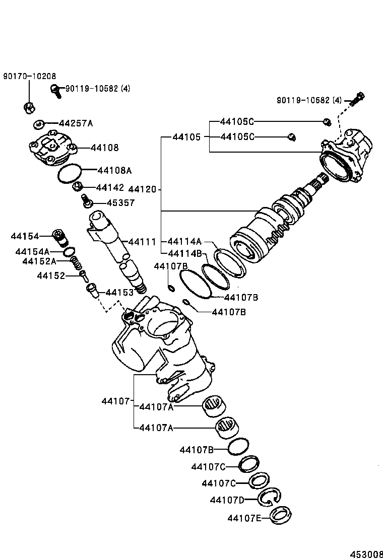 04445-30140 GASKET KIT, POWER STEERING GEAR(FOR RACK & PINION) product image