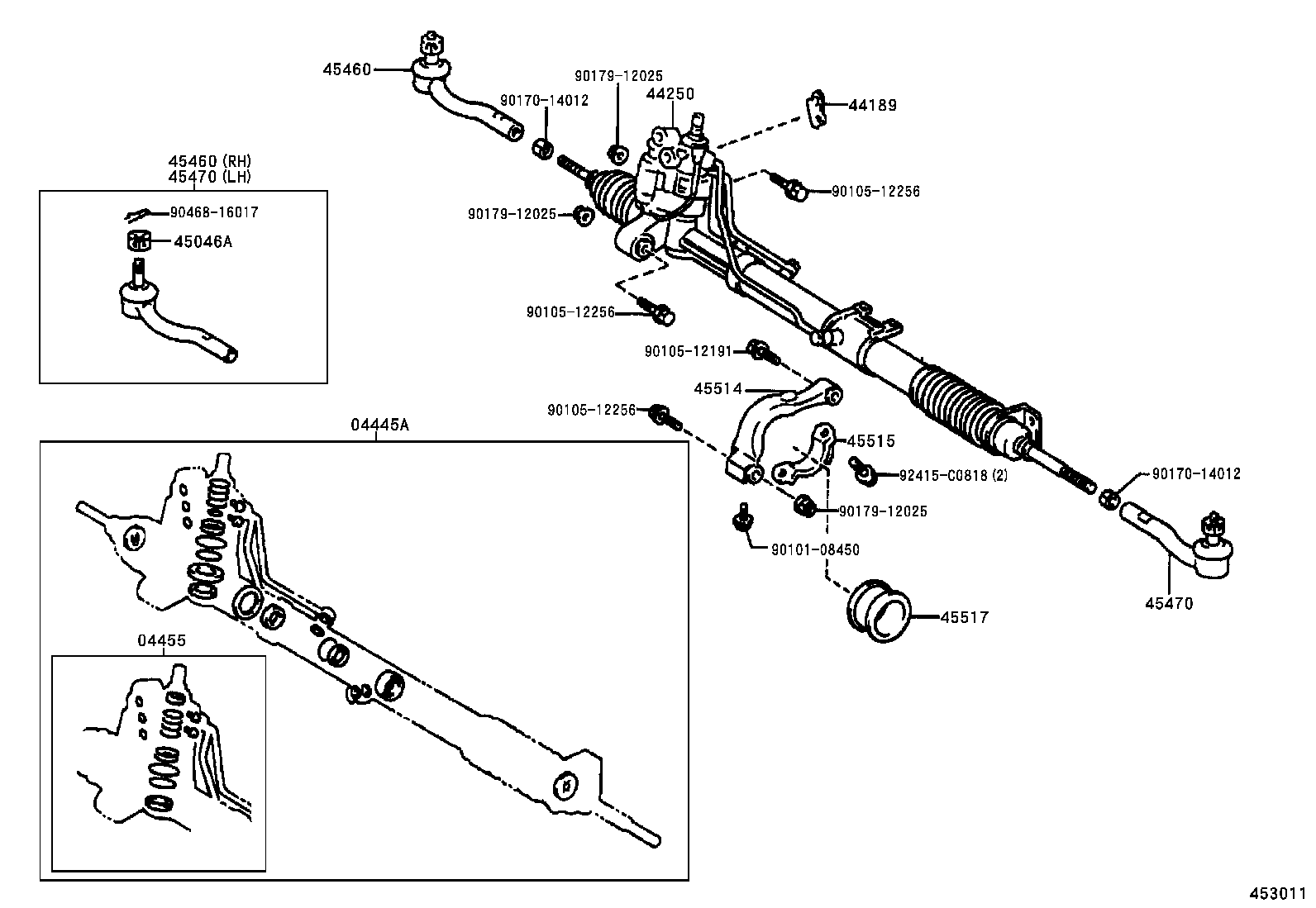 04445-30140 GASKET KIT, POWER STEERING GEAR(FOR RACK & PINION) product image