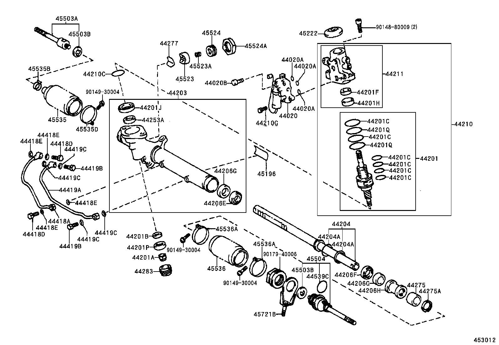 04445-30140 GASKET KIT, POWER STEERING GEAR(FOR RACK & PINION) product image