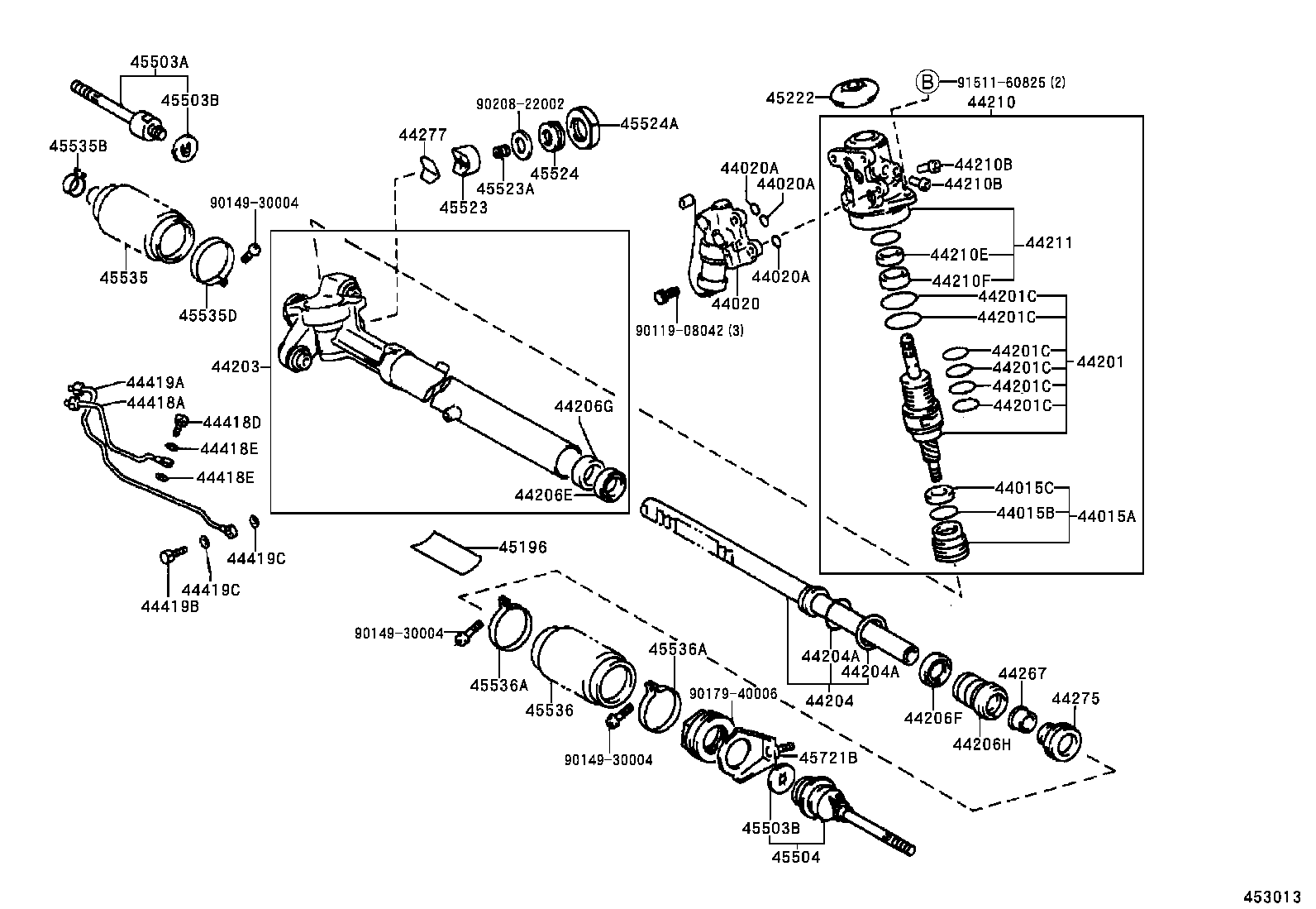 04445-30140 GASKET KIT, POWER STEERING GEAR(FOR RACK & PINION) product image