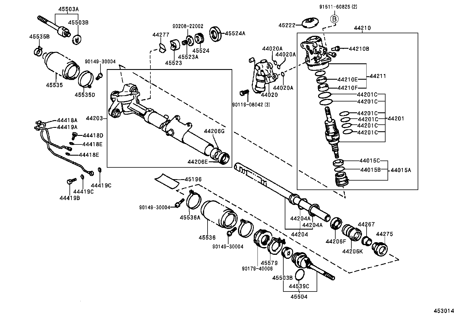 04445-30140 GASKET KIT, POWER STEERING GEAR(FOR RACK & PINION) product image