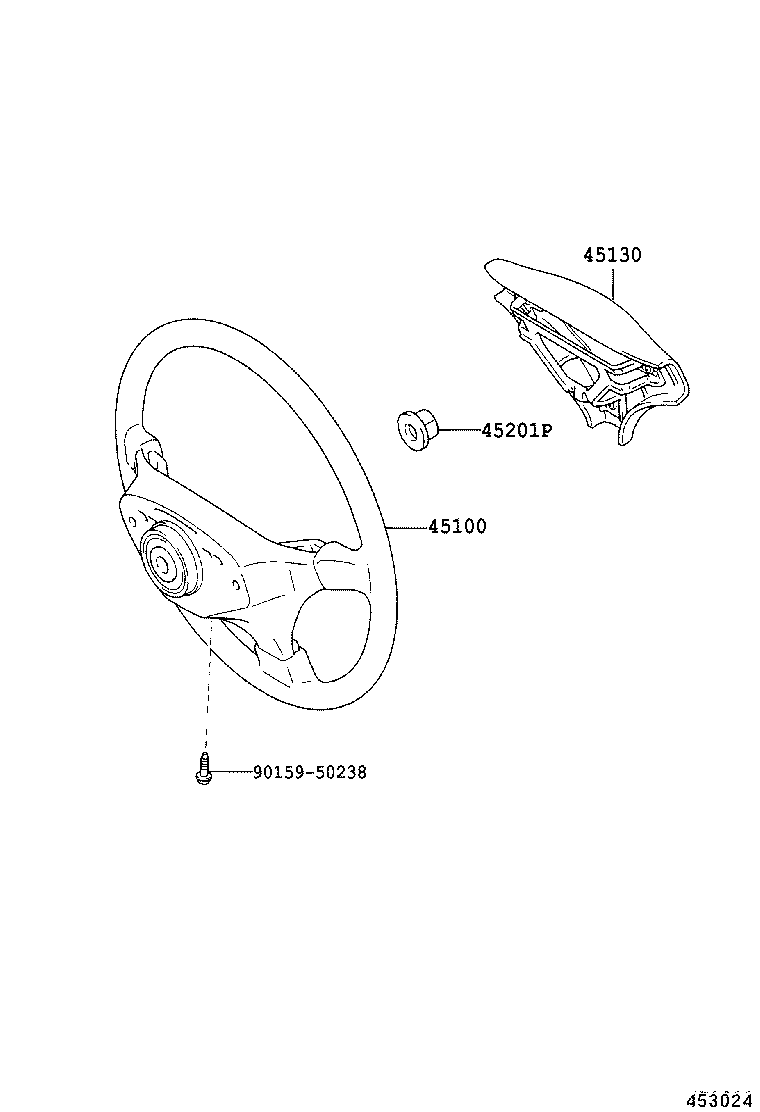 45107-06010 WIRE SUB-ASSY, HORN BUTTON product image