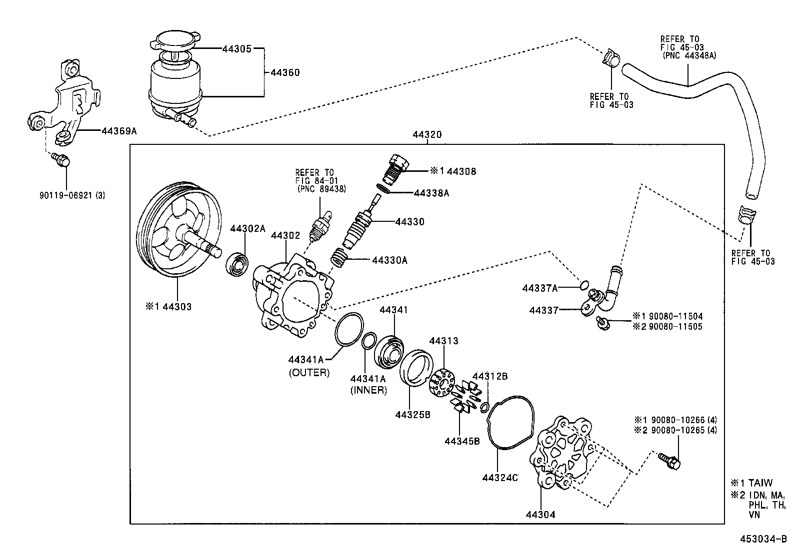 44304-06020 HOUSING SUB-ASSY, VANE PUMP, REAR product image