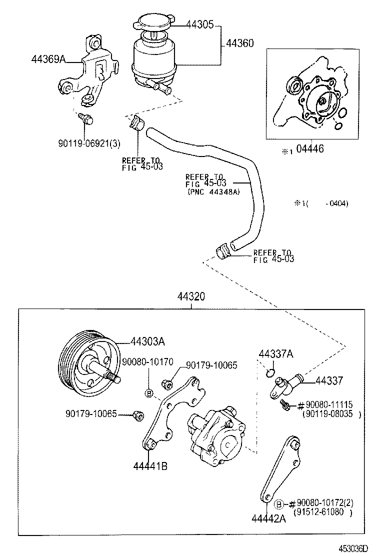 44304-06020 HOUSING SUB-ASSY, VANE PUMP, REAR product image