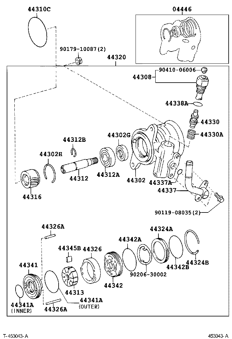 44302-26012 HOUSING SUB-ASSY, VANE PUMP, FRONT product image