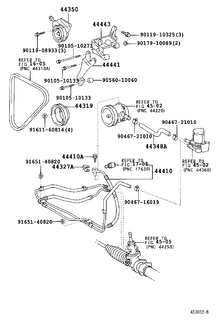 44348-38100 HOSE, OIL RESERVOIR TO PUMP, NO.1 product image