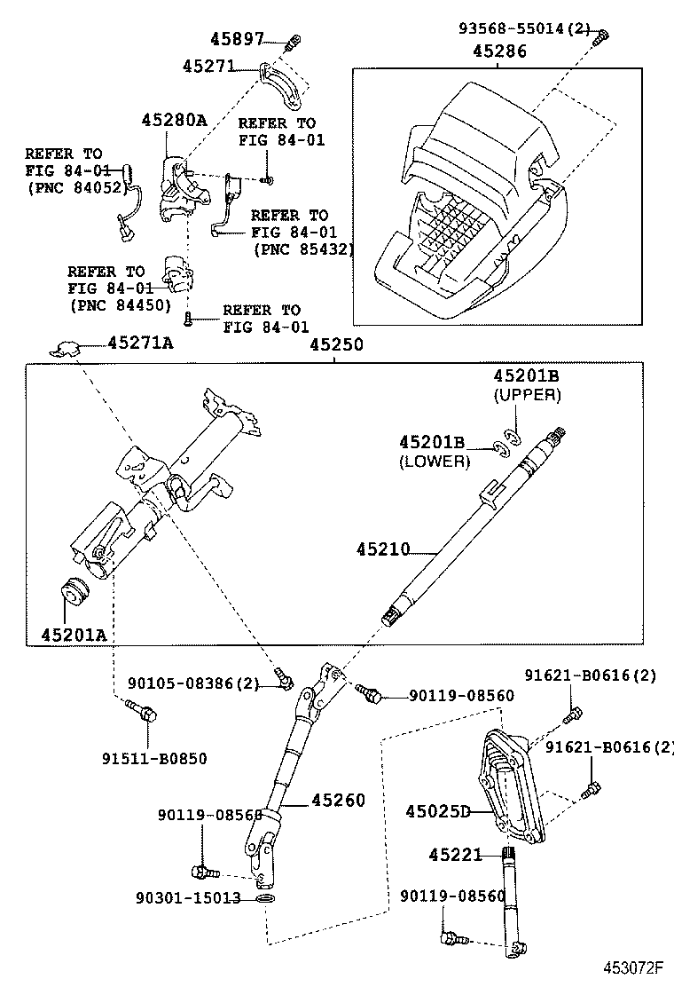 45260-58011 SHAFT ASSY, STEERING INTERMEDIATE, NO.2 product image