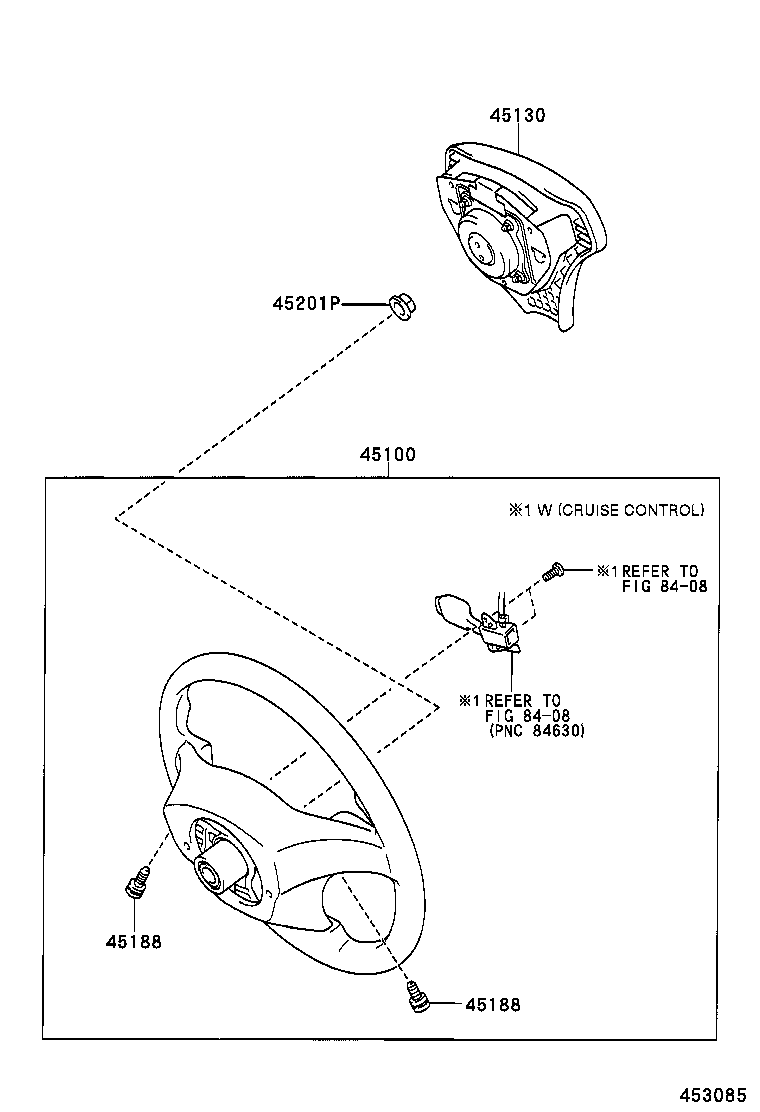 45100-02250-B0 WHEEL ASSY, STEERING product image