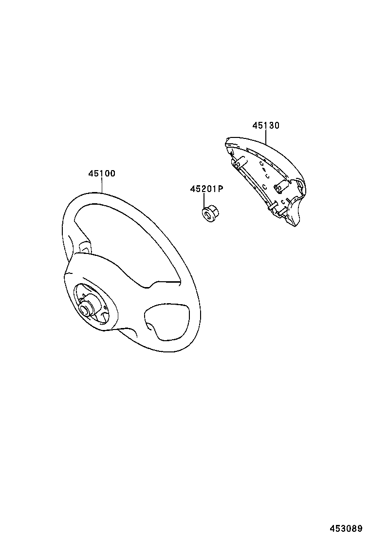45100-02490-B0 WHEEL ASSY, STEERING product image