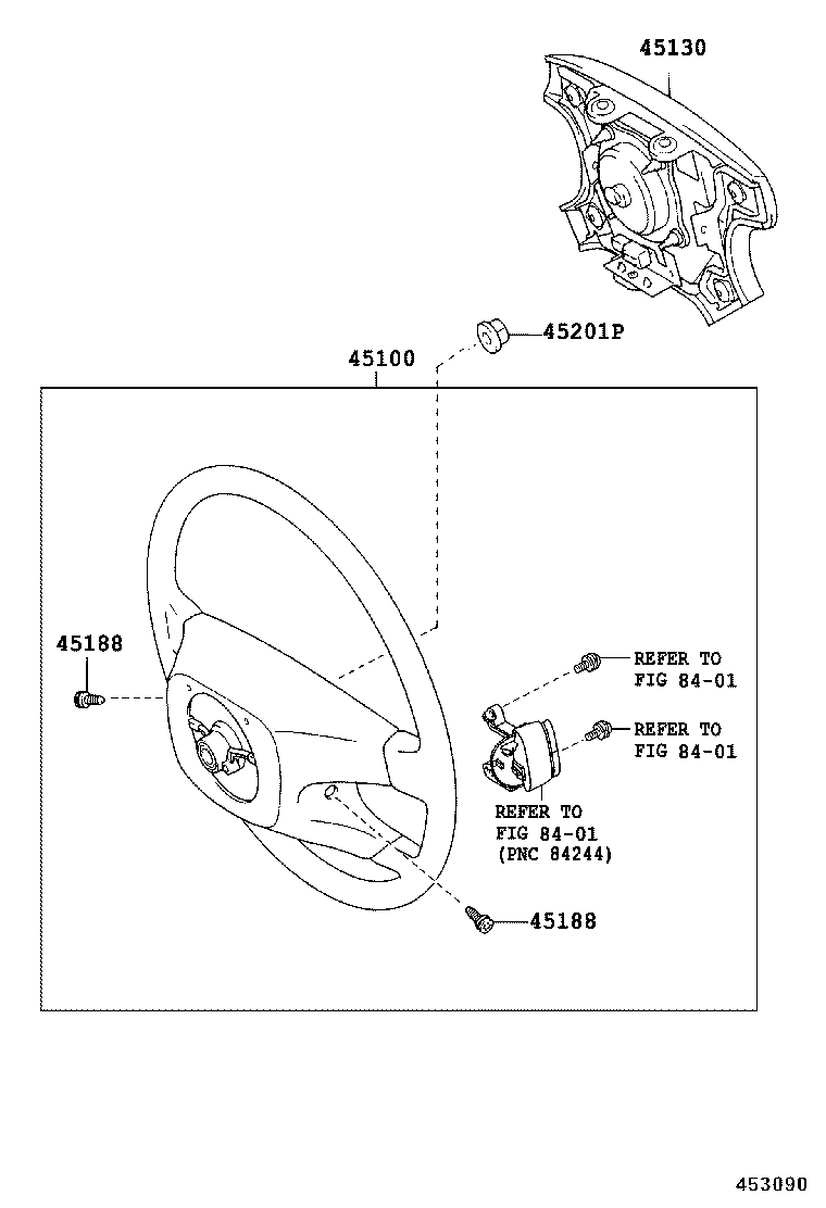 45100-02490-B0 WHEEL ASSY, STEERING product image