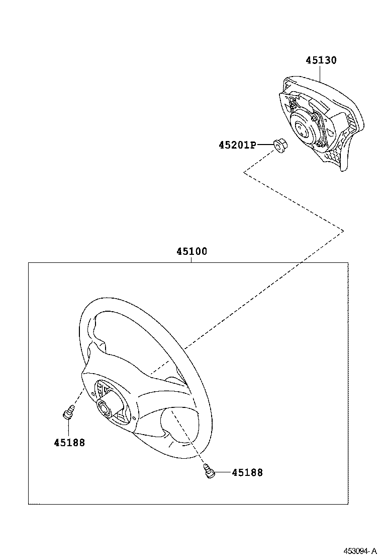 45100-02270-B0 WHEEL ASSY, STEERING product image