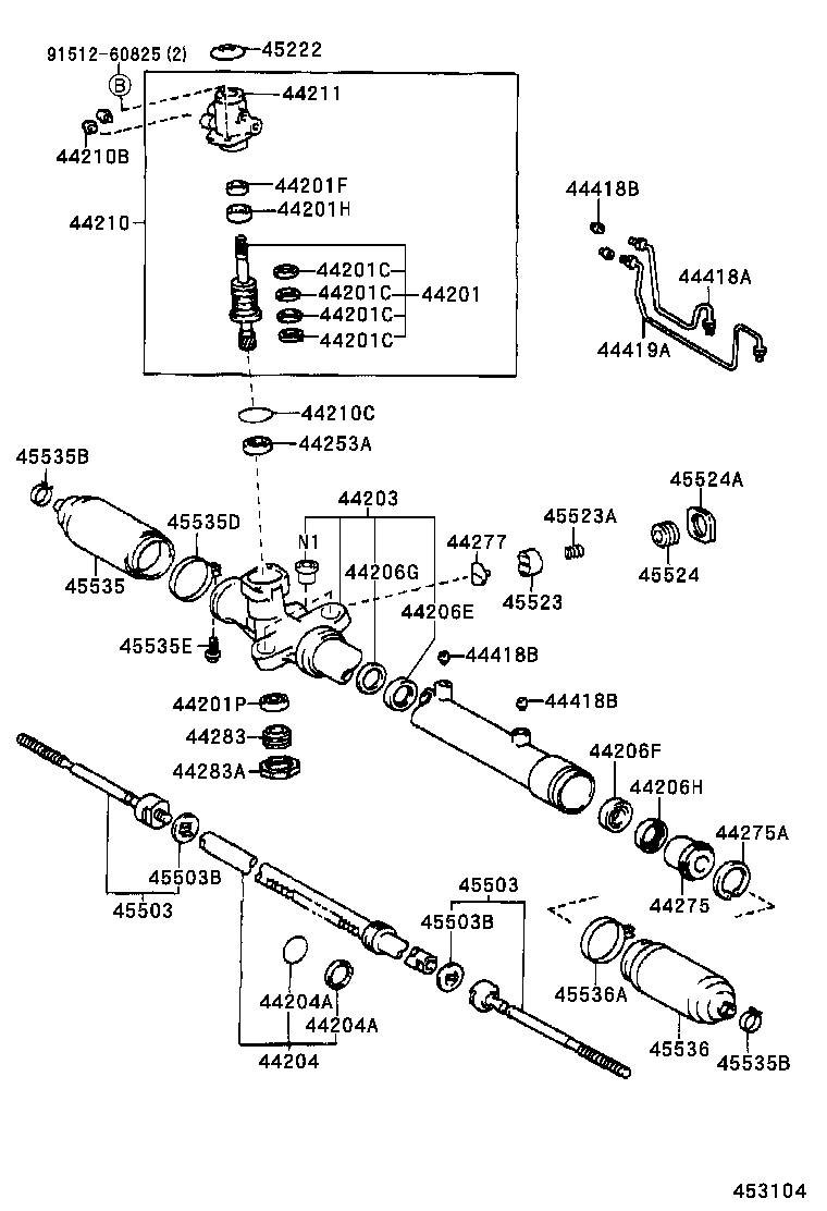44204-20230 RACK SUB-ASSY, POWER STEERING product image